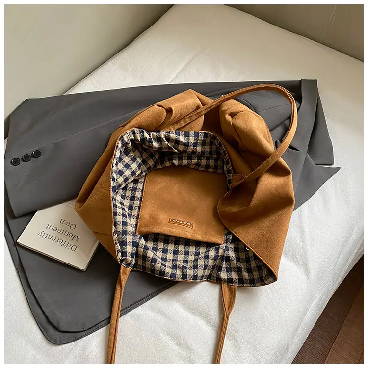 Korean Leather Plaid Shoulder Bag for Women — feature 9