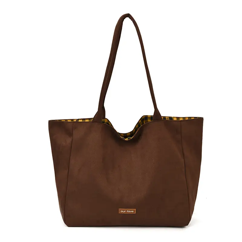 Korean Leather Plaid Shoulder Bag for Women