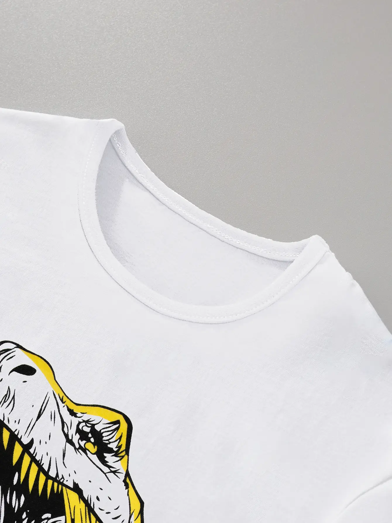Kids Dinosaur Long Sleeve T-Shirt White - Image 4
