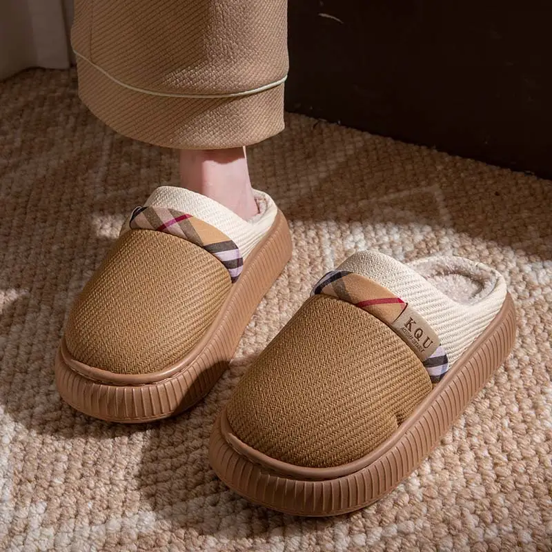 Women's Warm Cotton Slippers Autumn Winter Large - Image 3