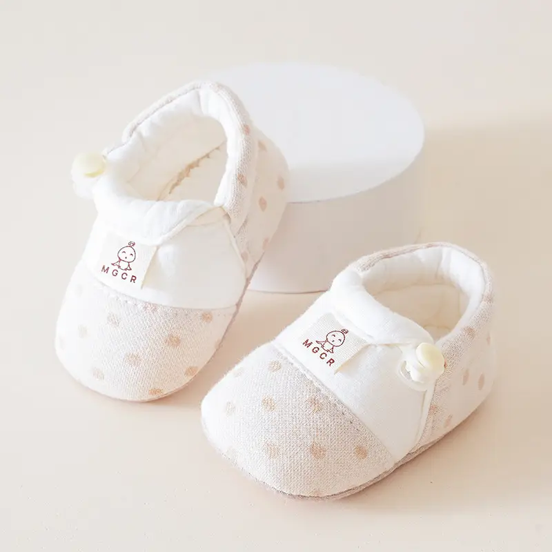 Baby Color Cotton Non-Falling Shoes for Boys Girls Soft Anti-Slip