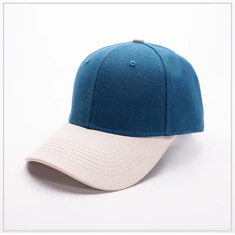 Men's Orange Blue Cotton Baseball Cap Six-Piece Hard Top
