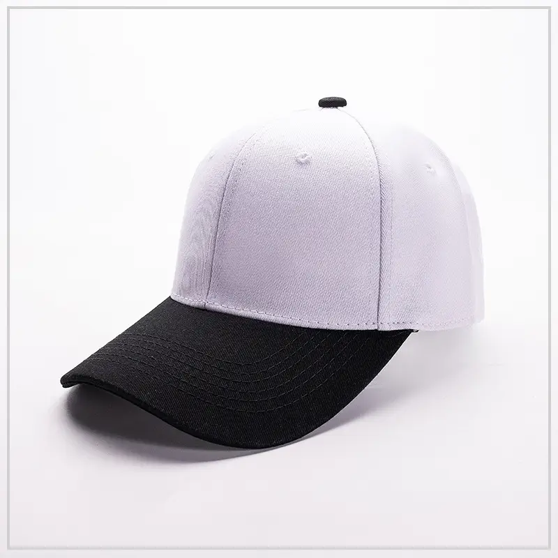 Men's Orange Blue Cotton Baseball Cap Six-Piece Hard Top