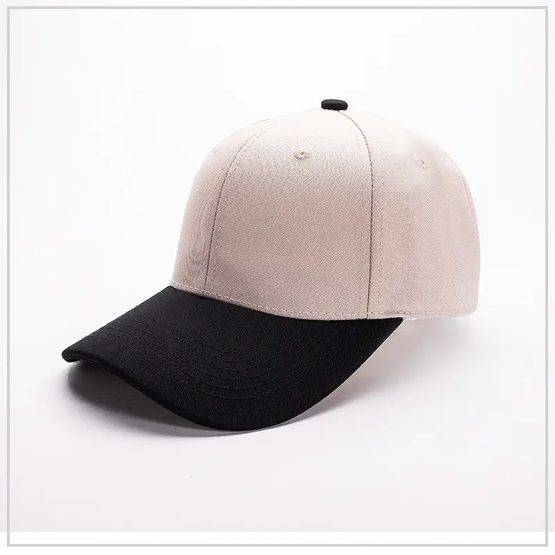 Men's Orange Blue Cotton Baseball Cap Six-Piece Hard Top
