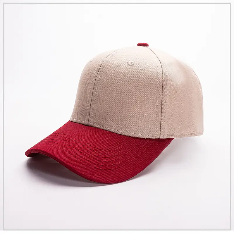 Men's Orange Blue Cotton Baseball Cap Six-Piece Hard Top