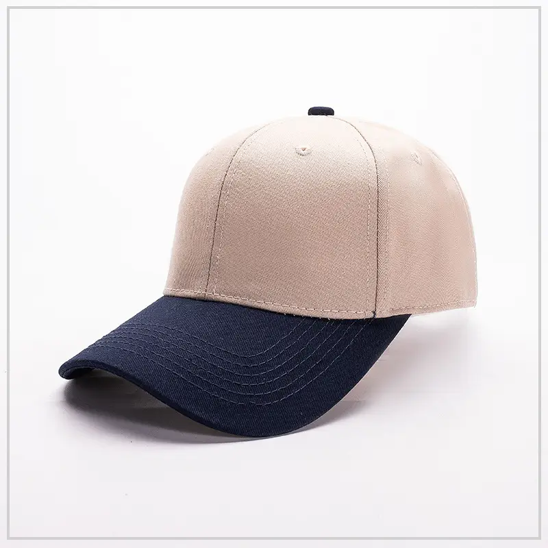 Men's Orange Blue Cotton Baseball Cap Six-Piece Hard Top
