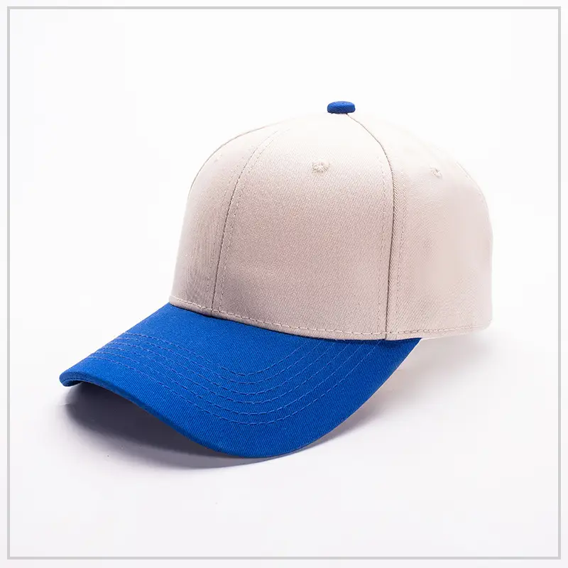Men's Orange Blue Cotton Baseball Cap Six-Piece Hard Top