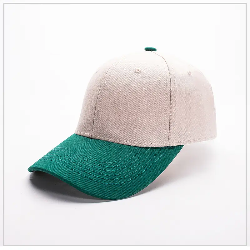 Men's Orange Blue Cotton Baseball Cap Six-Piece Hard Top