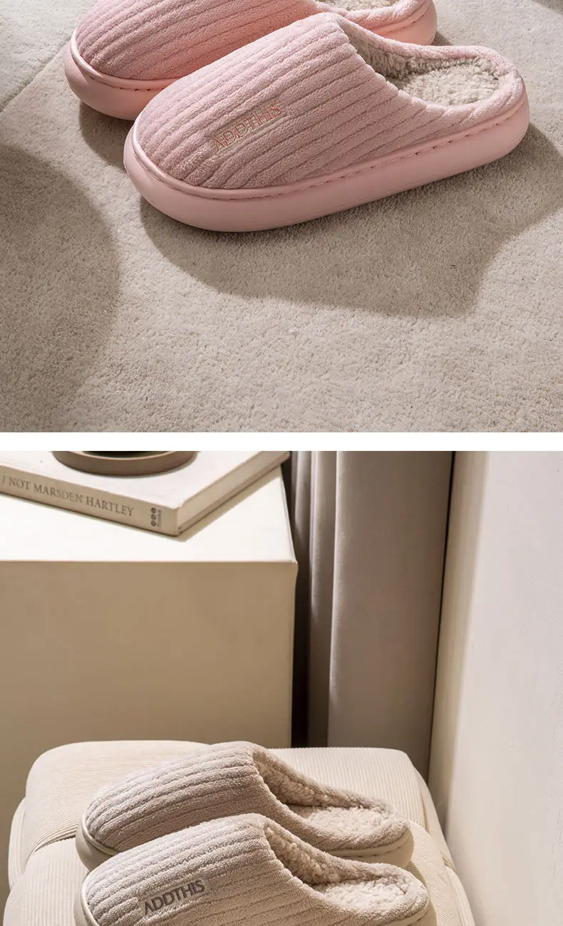 2024 New Cotton Slippers for Women in Autumn and Winter, Warm and Non-Slip, Couples Home Indoor, Furry Cotton Slippers for Men — feature 11
