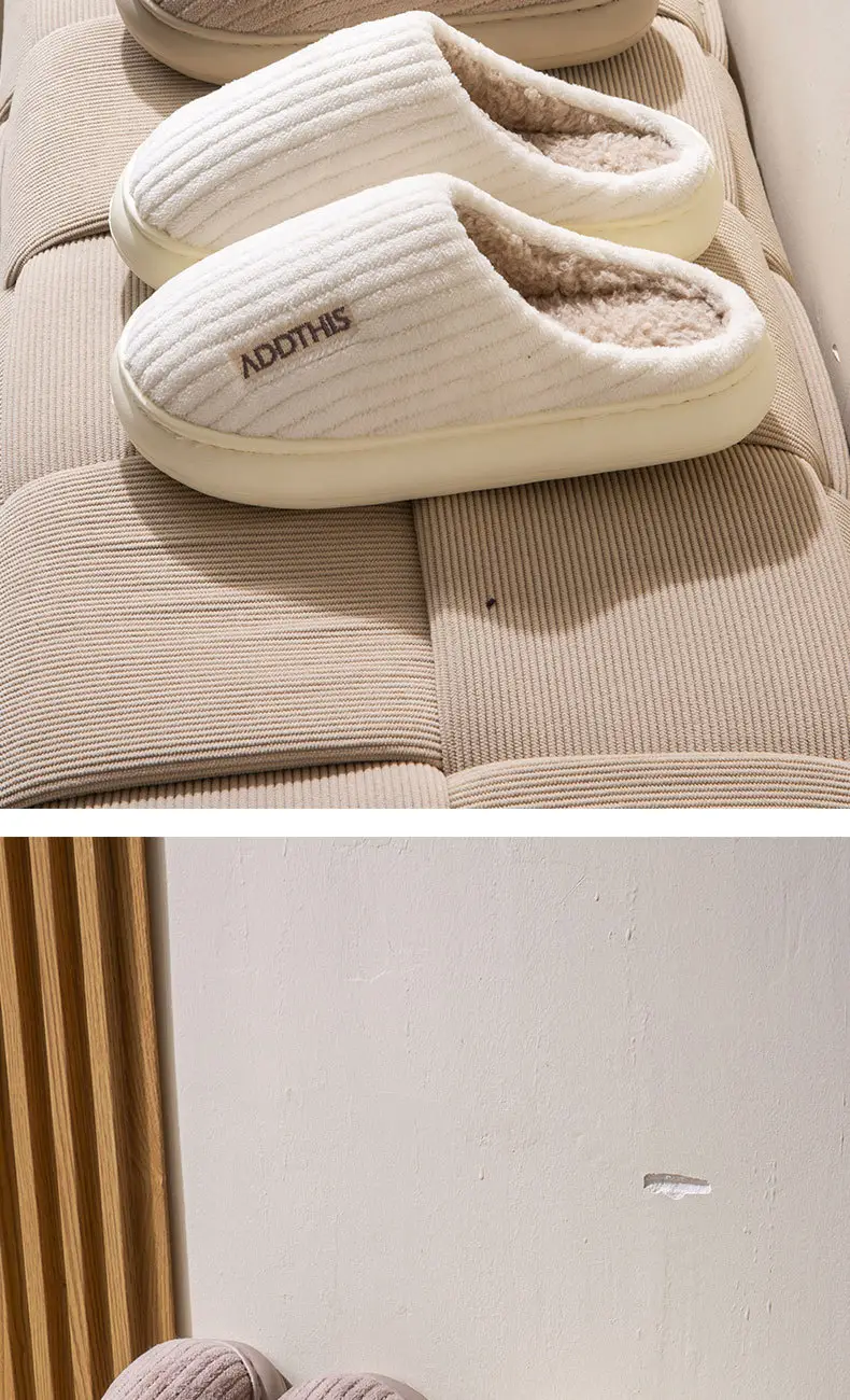 2024 New Cotton Slippers for Women in Autumn and Winter, Warm and Non-Slip, Couples Home Indoor, Furry Cotton Slippers for Men — feature 12
