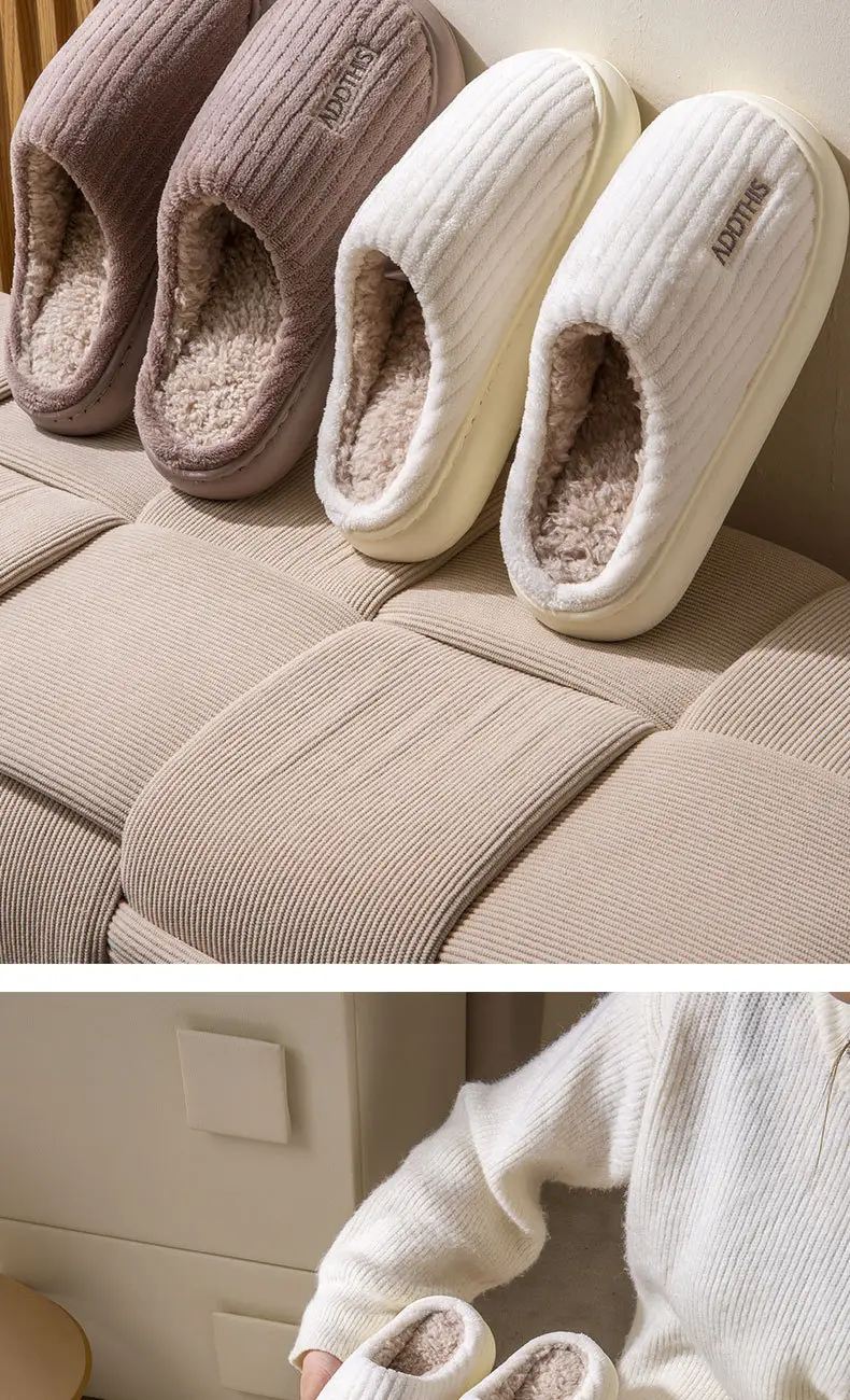2024 New Cotton Slippers for Women in Autumn and Winter, Warm and Non-Slip, Couples Home Indoor, Furry Cotton Slippers for Men — feature 13