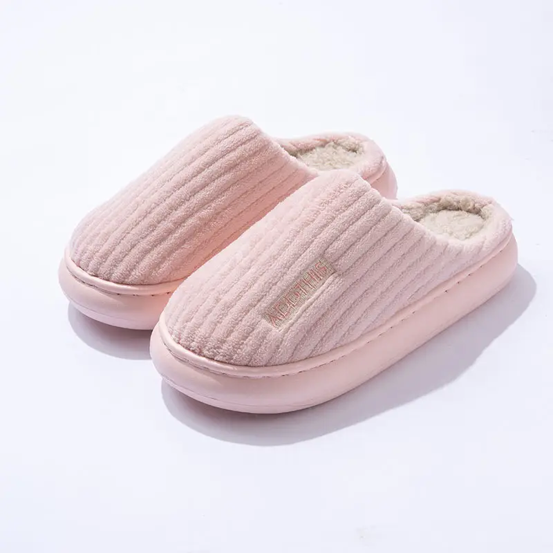 2024 New Cotton Slippers for Women in Autumn and Winter, Warm and Non-Slip, Couples Home Indoor, Furry Cotton Slippers for Men - Image 2