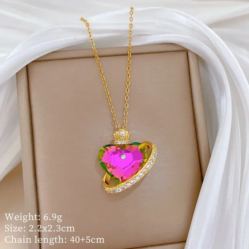 Full Diamond Necklace for Women with Butterfly Pendant - Image 5
