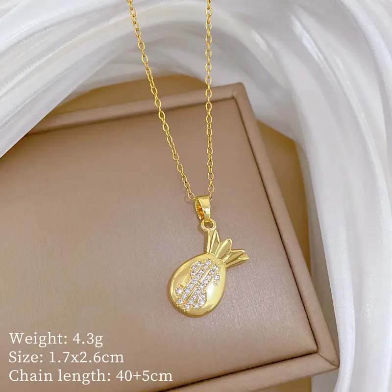 Full Diamond Necklace for Women with Butterfly Pendant - Image 14