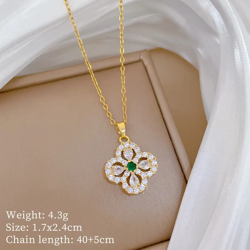 Full Diamond Necklace for Women with Butterfly Pendant - Image 22