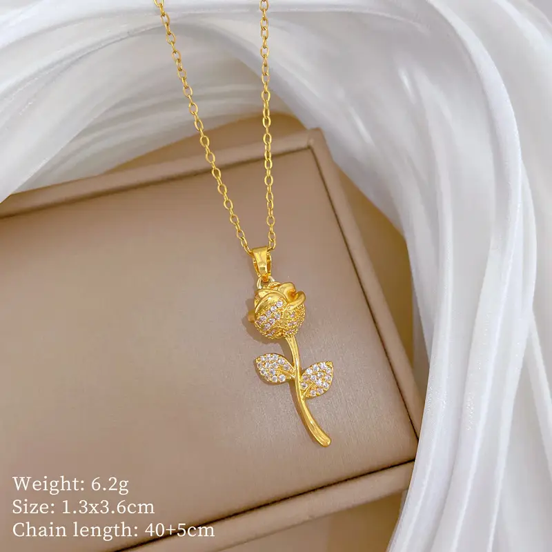 Full Diamond Necklace for Women with Butterfly Pendant - Image 24