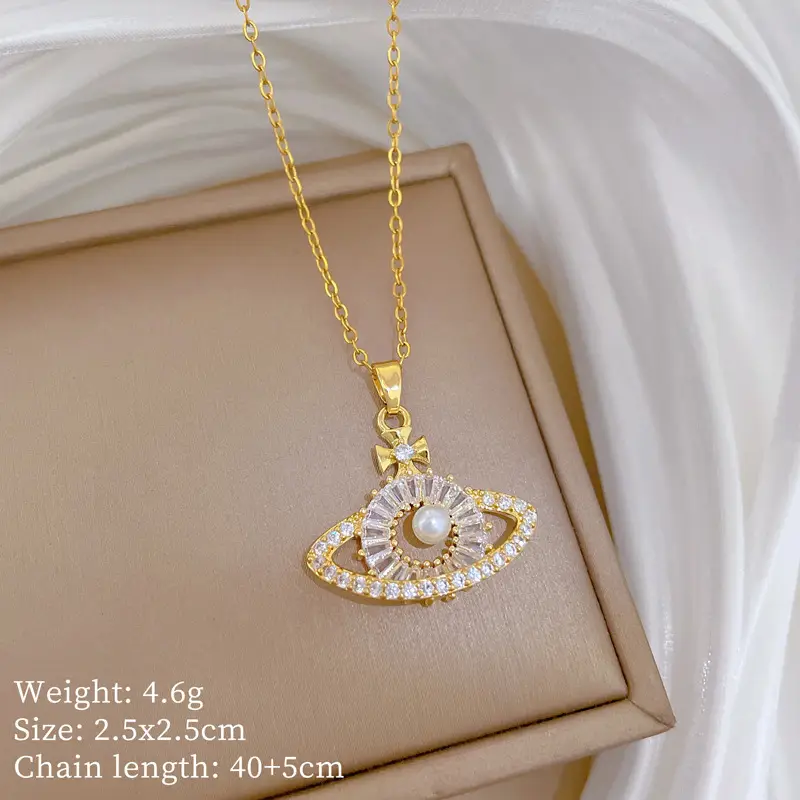 Full Diamond Necklace for Women with Butterfly Pendant - Image 27