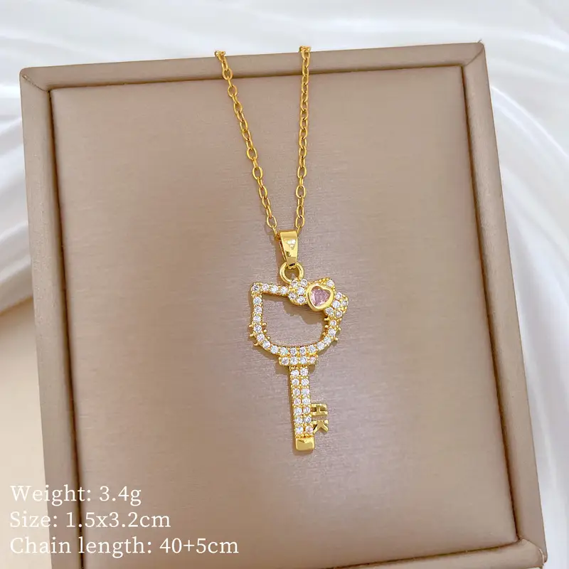 Full Diamond Necklace for Women with Butterfly Pendant - Image 35