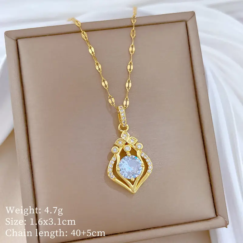 Full Diamond Necklace for Women with Butterfly Pendant - Image 39