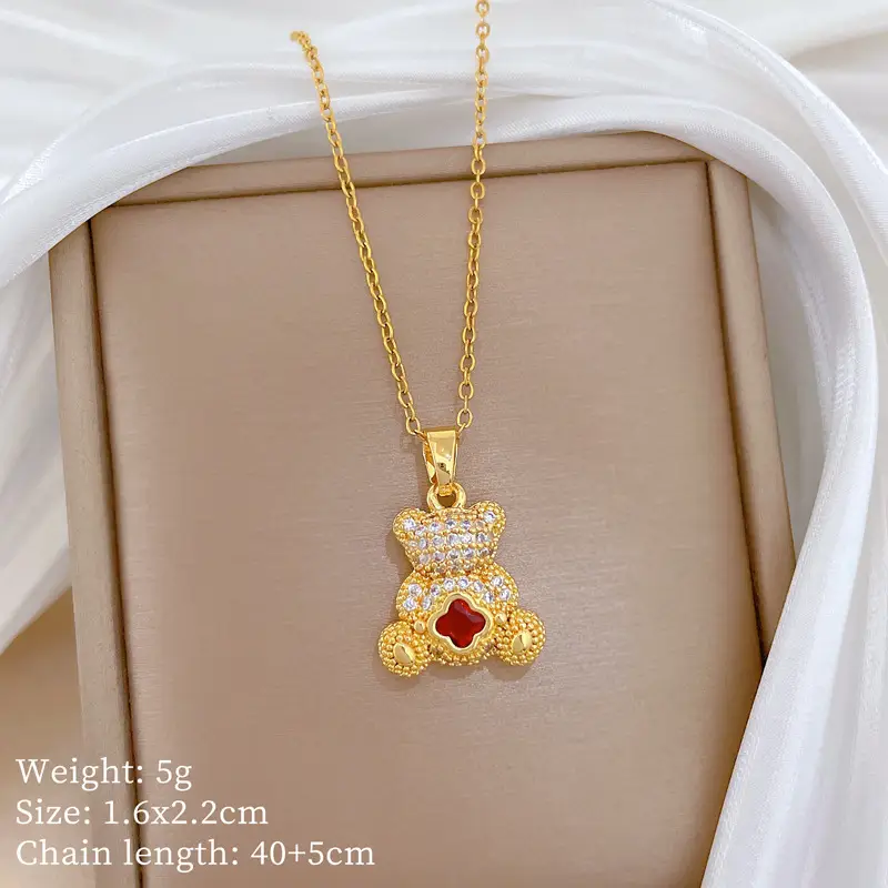 Full Diamond Necklace for Women with Butterfly Pendant - Image 4