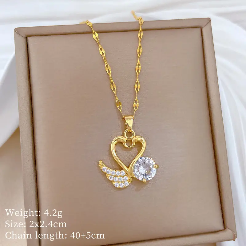 Full Diamond Necklace for Women with Butterfly Pendant - Image 43
