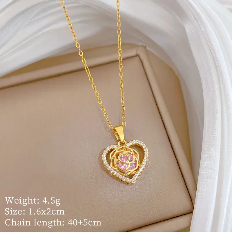 Full Diamond Necklace for Women with Butterfly Pendant - Image 45