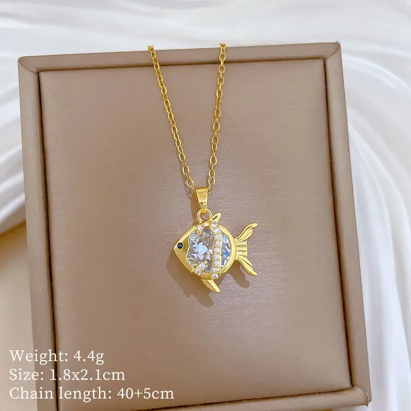 Full Diamond Necklace for Women with Butterfly Pendant - Image 6