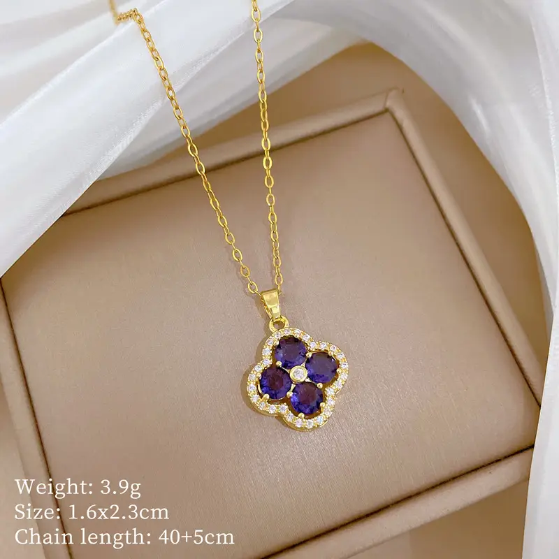 Full Diamond Necklace for Women with Butterfly Pendant - Image 70