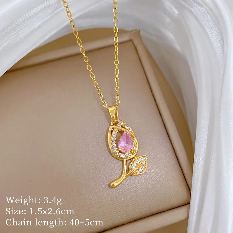 Full Diamond Necklace for Women with Butterfly Pendant - Image 89
