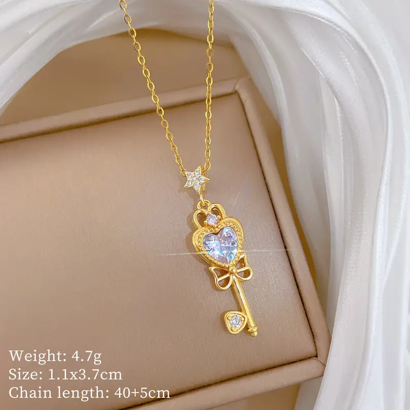 Full Diamond Necklace for Women with Butterfly Pendant - Image 98