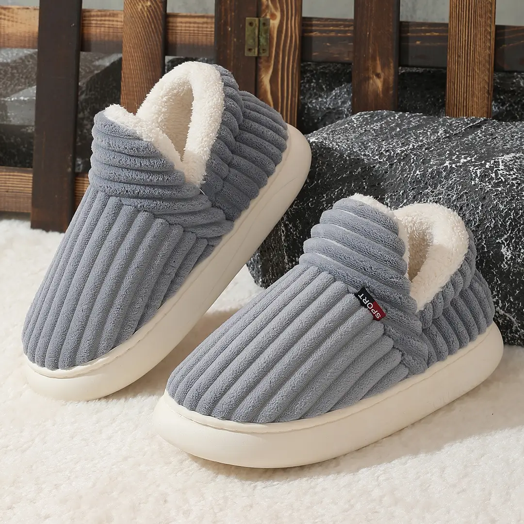 Cross-Border One-Click Drop Shipping, Specially Designed for Velvet Cotton Shoes and Bags, Indoor Home Comfort and Warm Cotton Slippers for Couples in Winter - Image 9