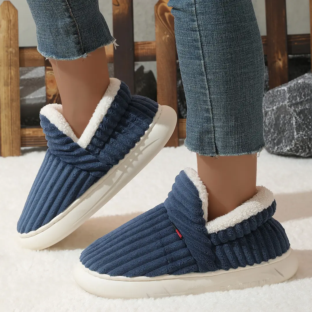 Cross-Border One-Click Drop Shipping, Specially Designed for Velvet Cotton Shoes and Bags, Indoor Home Comfort and Warm Cotton Slippers for Couples in Winter - Image 10