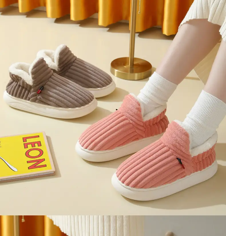 Cross-Border One-Click Drop Shipping, Specially Designed for Velvet Cotton Shoes and Bags, Indoor Home Comfort and Warm Cotton Slippers for Couples in Winter — feature 16