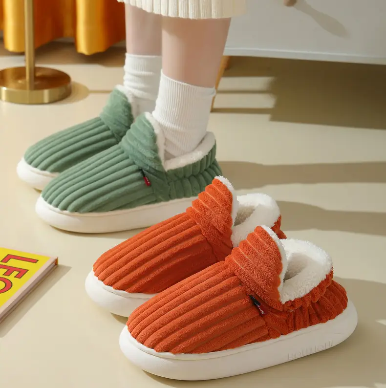 Cross-Border One-Click Drop Shipping, Specially Designed for Velvet Cotton Shoes and Bags, Indoor Home Comfort and Warm Cotton Slippers for Couples in Winter — feature 17