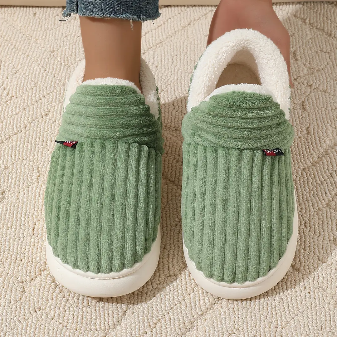 Cross-Border One-Click Drop Shipping, Specially Designed for Velvet Cotton Shoes and Bags, Indoor Home Comfort and Warm Cotton Slippers for Couples in Winter - Image 2