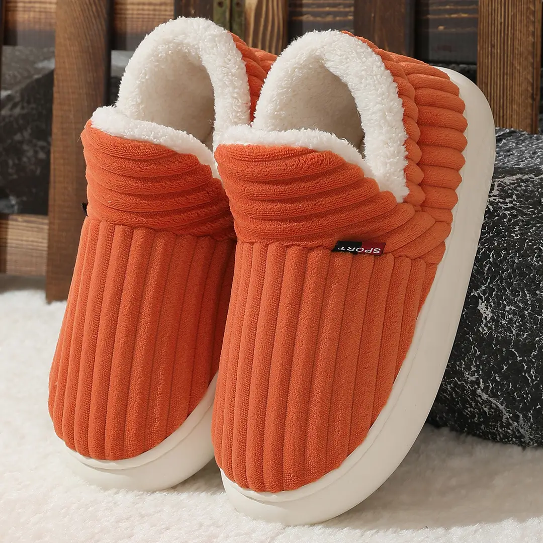Cross-Border One-Click Drop Shipping, Specially Designed for Velvet Cotton Shoes and Bags, Indoor Home Comfort and Warm Cotton Slippers for Couples in Winter - Image 3