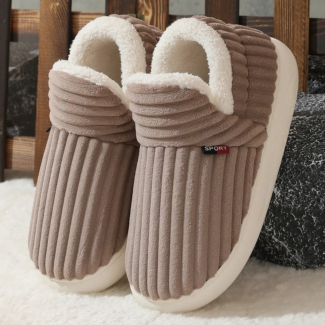 Cross-Border One-Click Drop Shipping, Specially Designed for Velvet Cotton Shoes and Bags, Indoor Home Comfort and Warm Cotton Slippers for Couples in Winter - Image 5