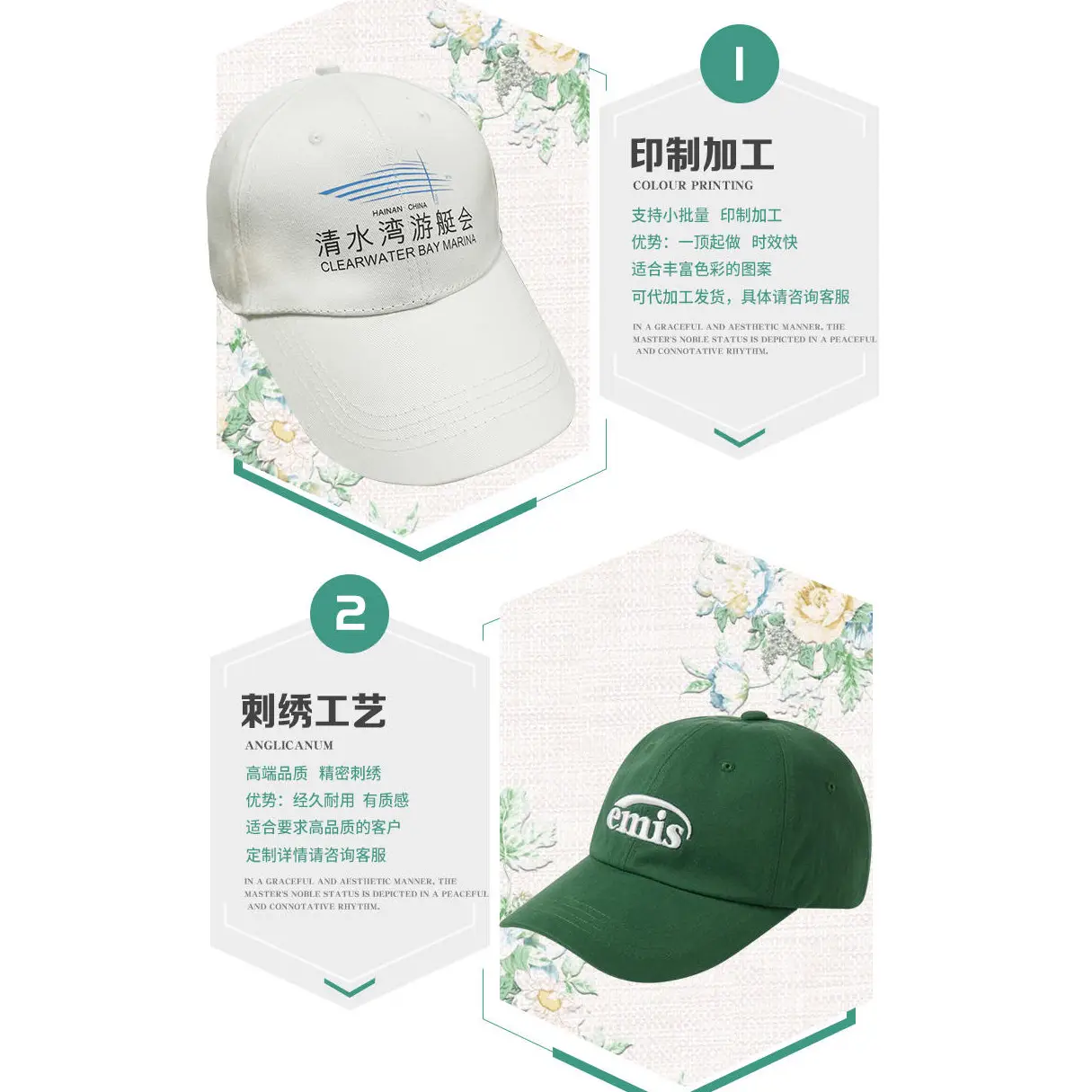 Orange Baseball Cap with Custom Logo