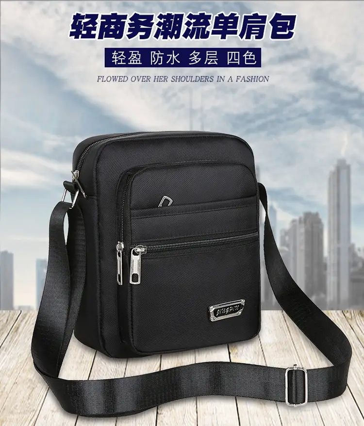 Crossbody Bag for Men, Black, Multi-Purpose, Lightweight, Business Travel — feature 1
