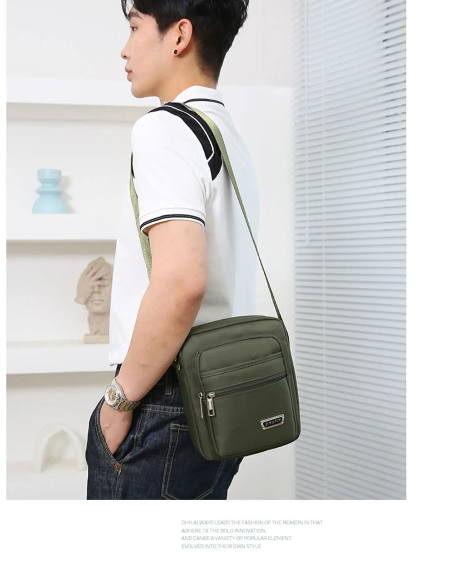 Crossbody Bag for Men, Black, Multi-Purpose, Lightweight, Business Travel — feature 11