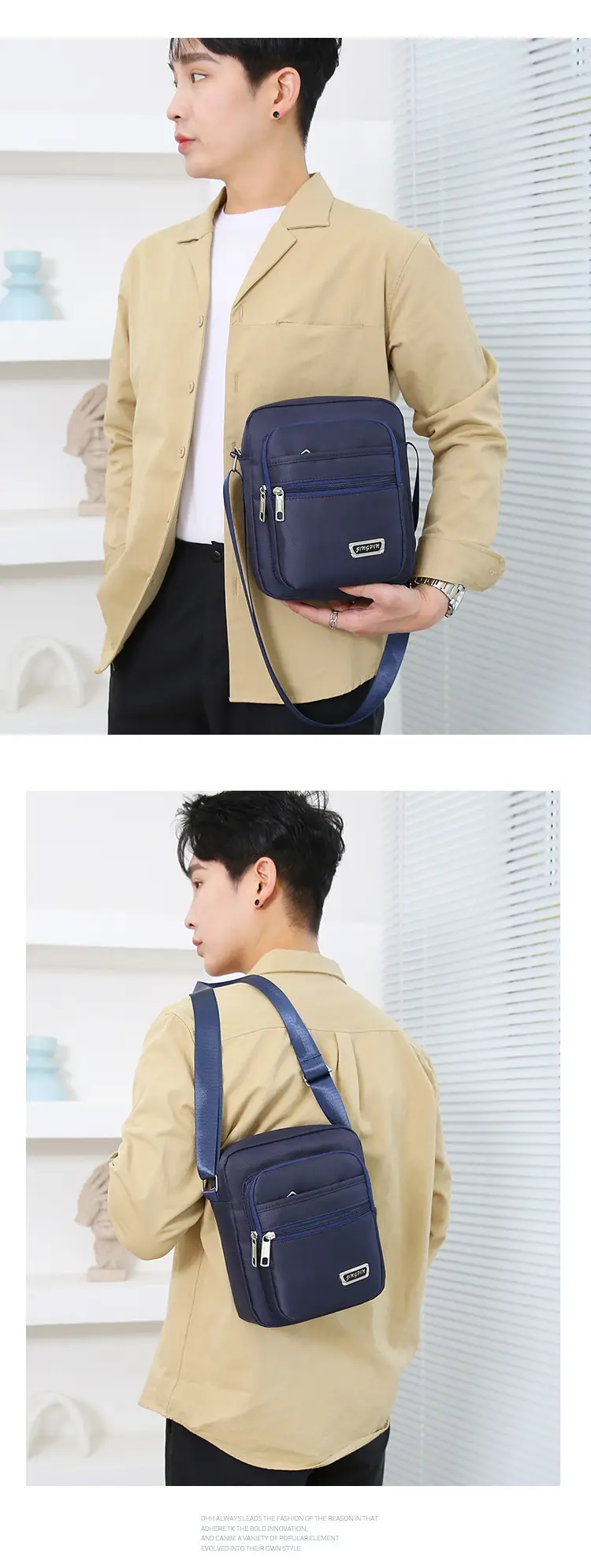 Crossbody Bag for Men, Black, Multi-Purpose, Lightweight, Business Travel — feature 16