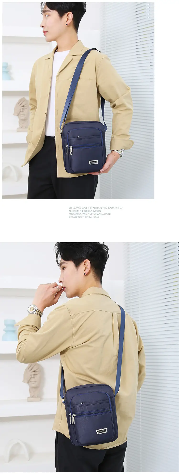 Crossbody Bag for Men, Black, Multi-Purpose, Lightweight, Business Travel — feature 17