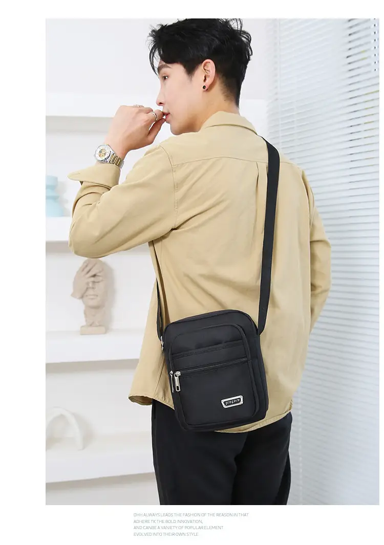 Crossbody Bag for Men, Black, Multi-Purpose, Lightweight, Business Travel — feature 20
