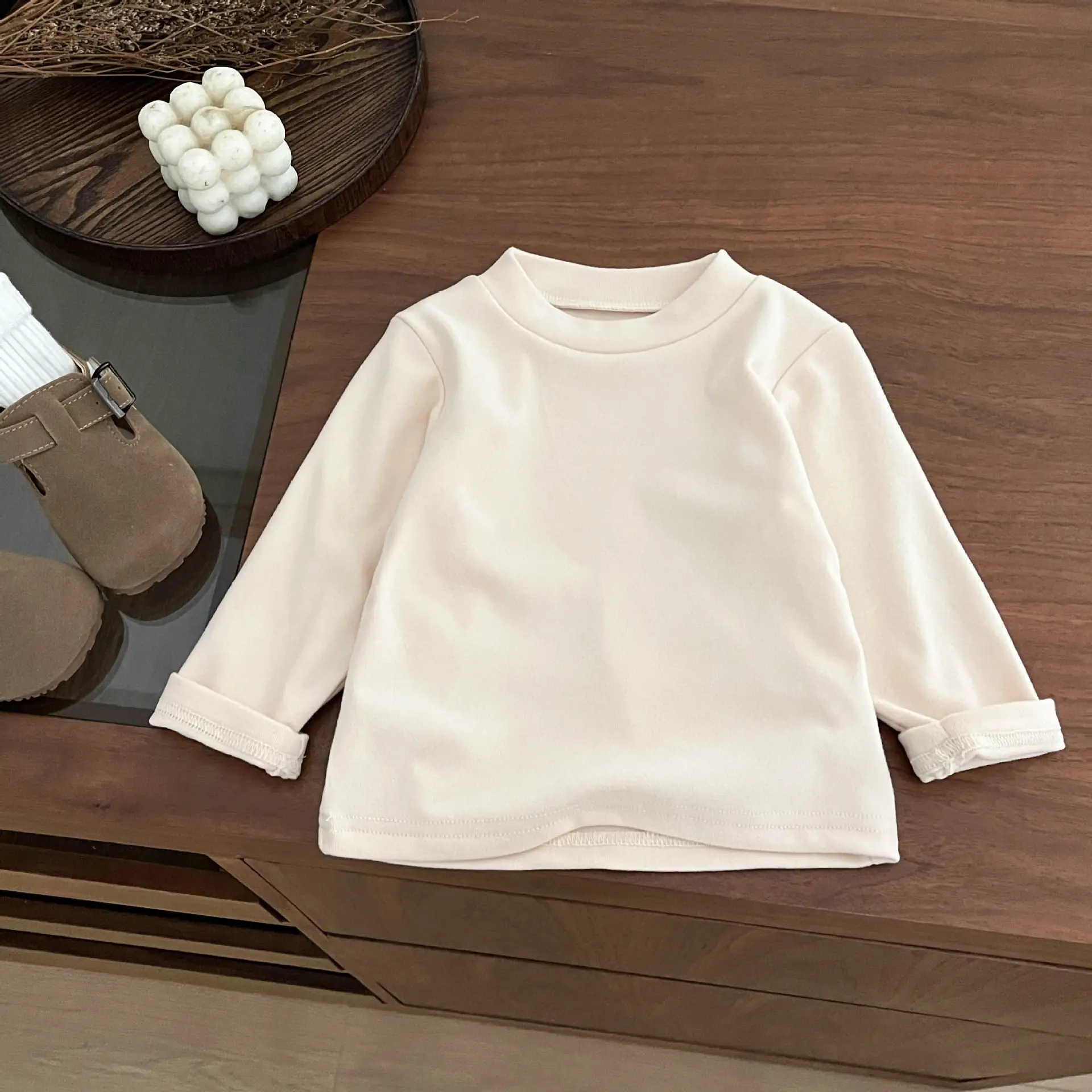 Boys Long Sleeve T-Shirt 2025 Spring Autumn Solid Color - Image 2