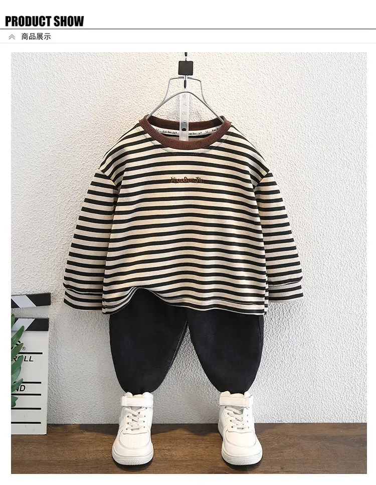 Boys Striped Long Sleeve T-Shirt Spring Autumn Casual Wear — feature 6