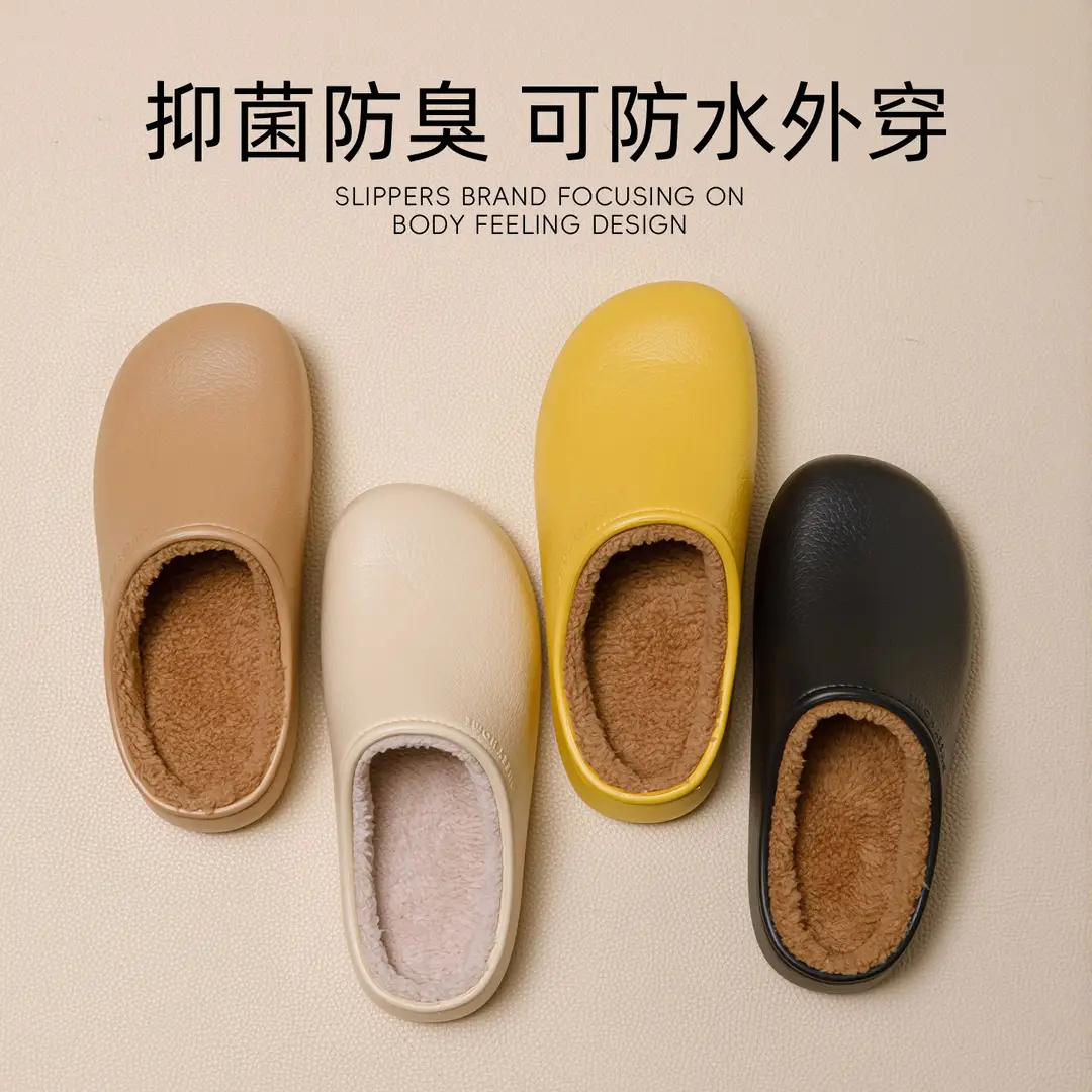 Waterproof Cotton Slippers for Women, Autumn and Winter 2026 New Model, Non-Slip, Wear-Resistant, Anti-Odor, Antibacterial, Warm, Fashionable Birkenstock-Style Cotton Slippers for Men - Image 8