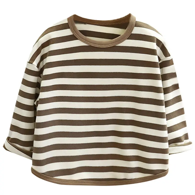 Children's Striped Base Layer Shirt Autumn Warm Base Layer Boys Girls Wholesale - Image 5