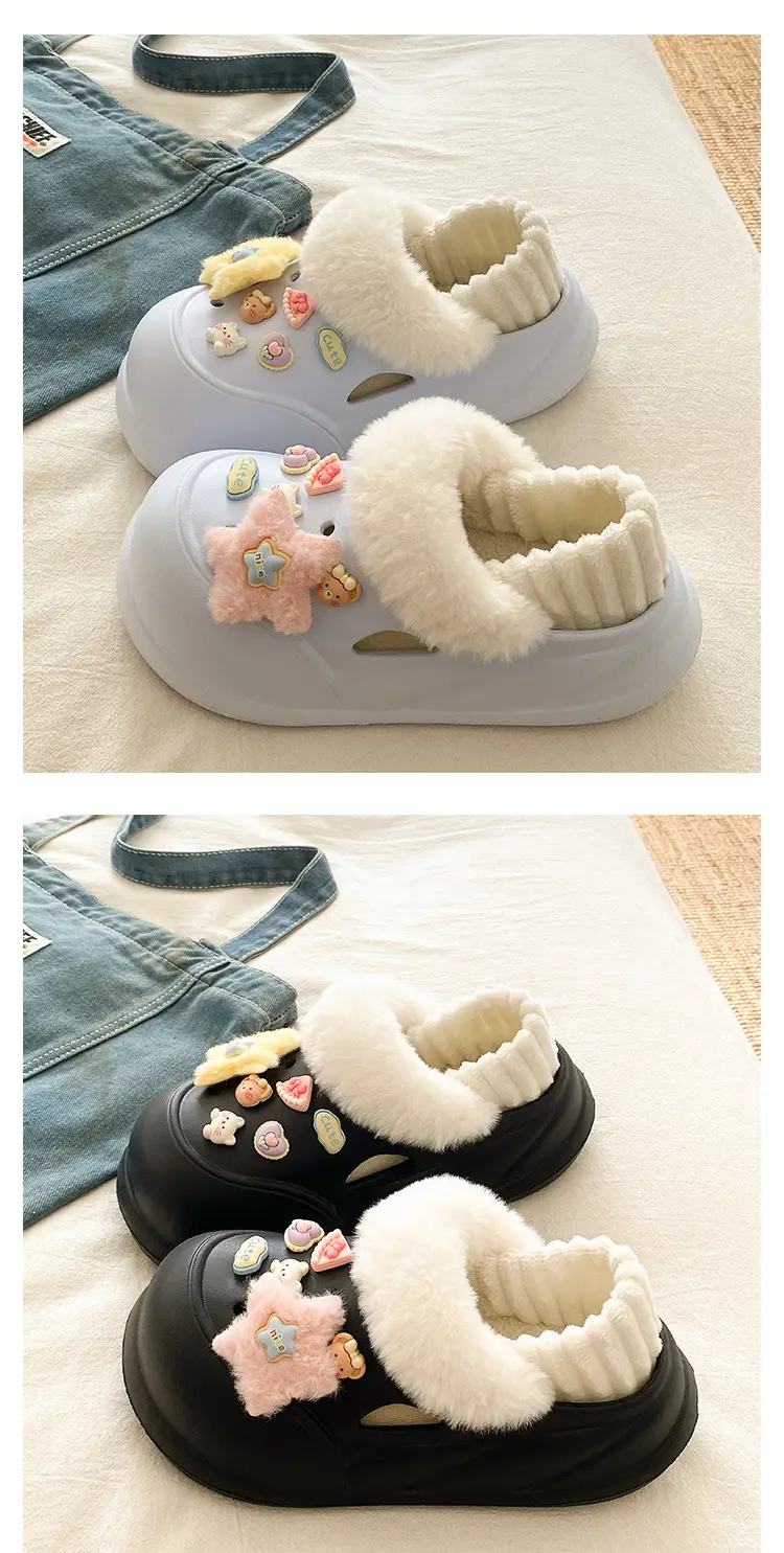 Winter Velvet Heart Slippers for Kids & Couples — feature 16