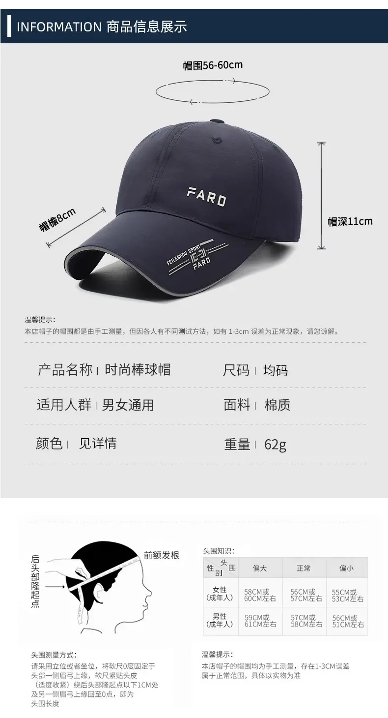 Men's Navy Blue "FARO" Baseball Cap โ feature 6