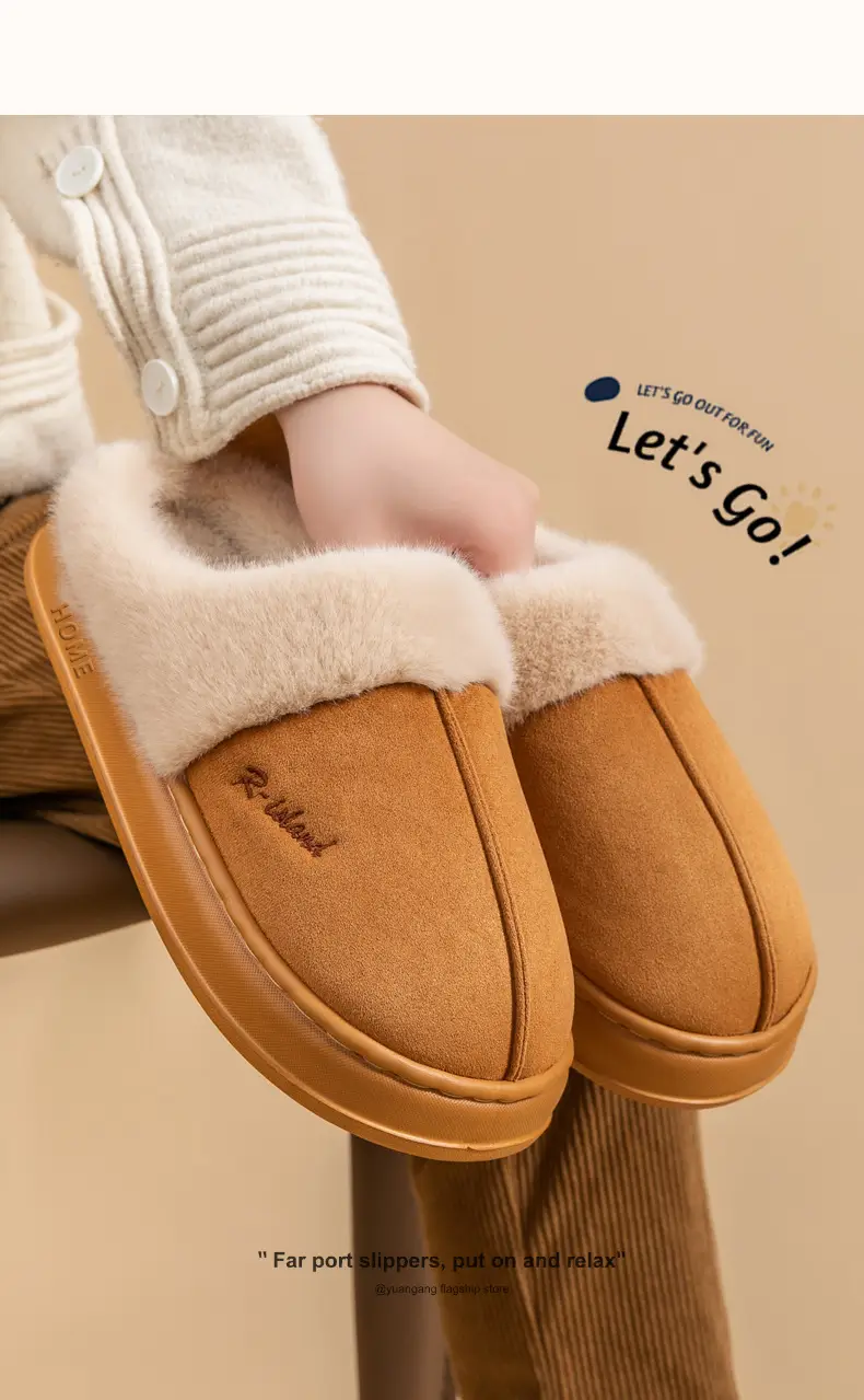 Women Winter Fleece Lined Slippers Warm Indoor — feature 8
